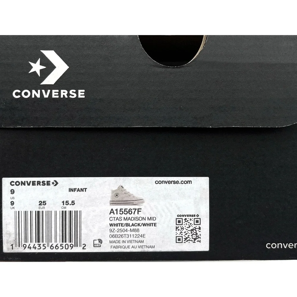 Converse Chuck Taylor Madison Toddler Boys Girls Casual Slip-on Shoes 9 White